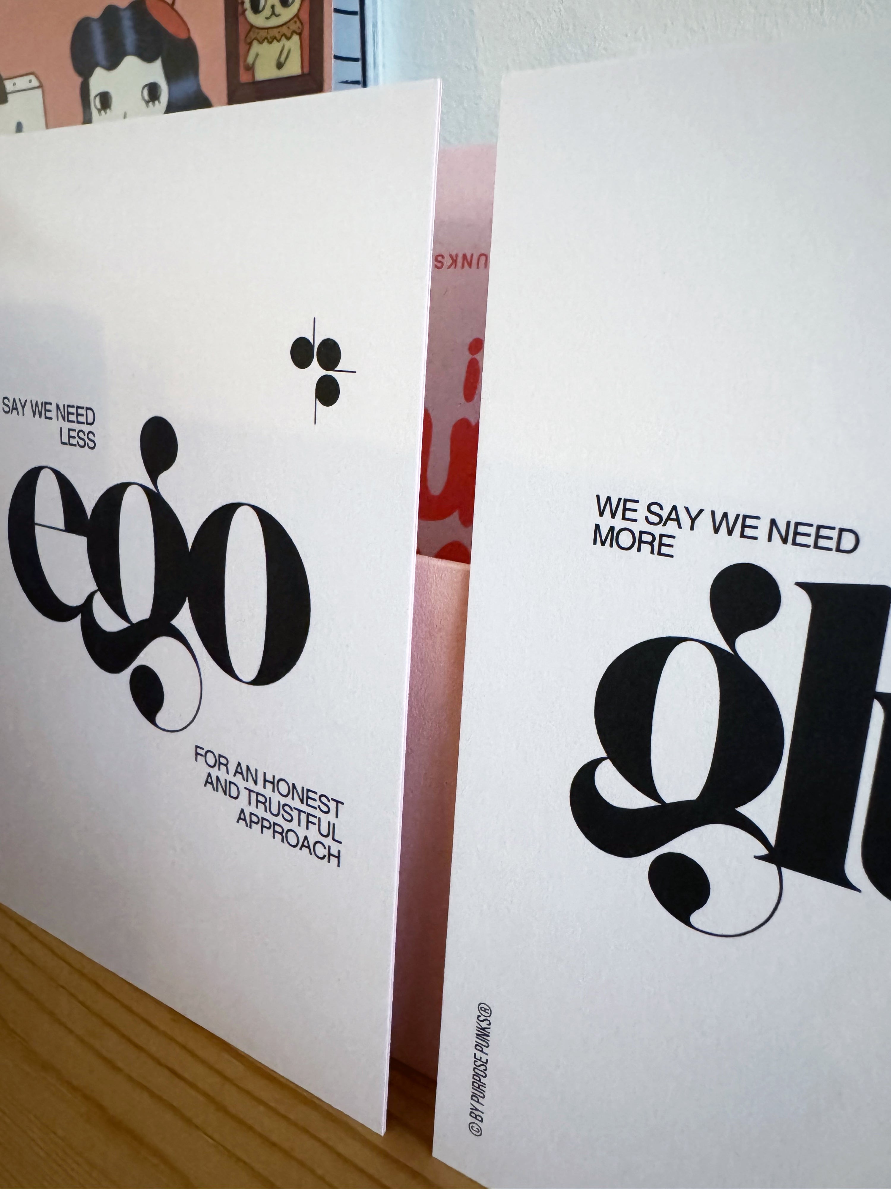 POSTCARDs the GLUE | the EGO | SET of 2